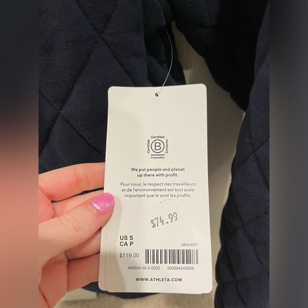 NWT Athleta Quilted Sweatshirt - Picture 5 of 9
